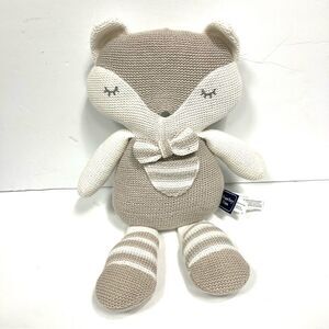 Living Textiles “ Charlie” the fox cotton knit rattle